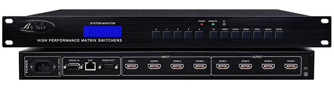4K HDMI矩阵4进4出BN-4HDM