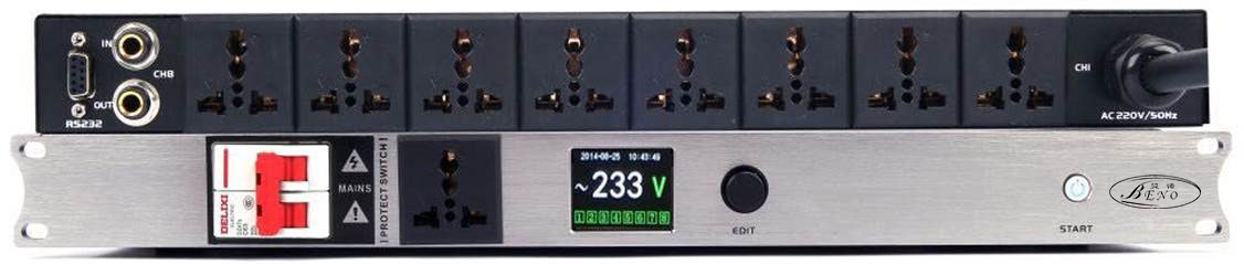  彩屏带232中控电源时序器 BN-MS
