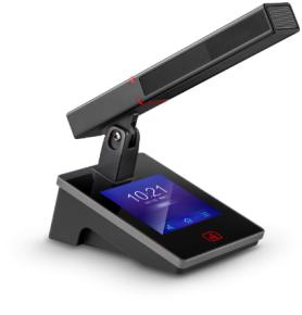 高端数字有线全功能 触摸屏会议系统主席单元 （4.0寸触摸屏+触摸开关+方形麦克风）  （8芯接口单元配T型线） （网口接口单元配七类屏蔽网线2米）BN-HR8620C