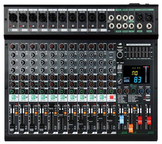 2编组12路专业调音台