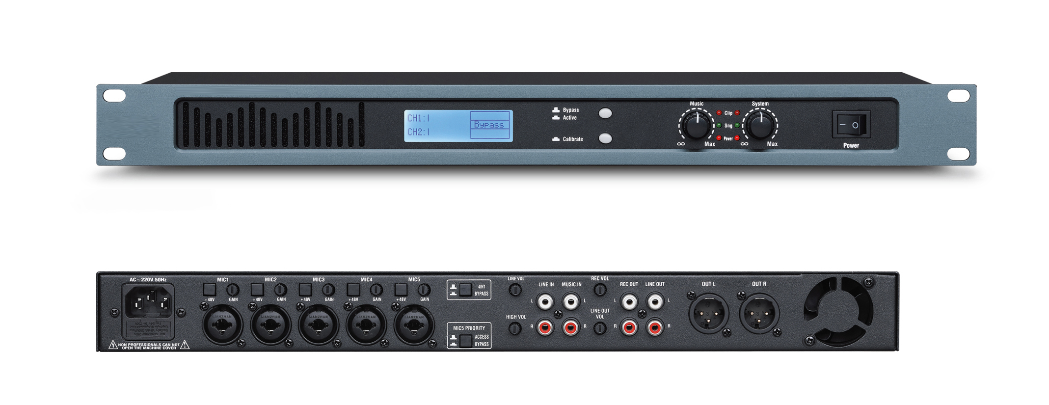 5路数字反馈抑制器